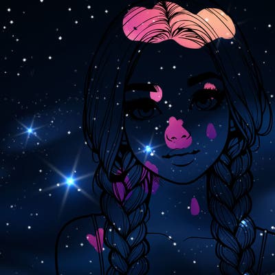 realistic girl with braids