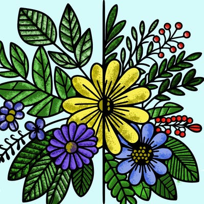 flowers split