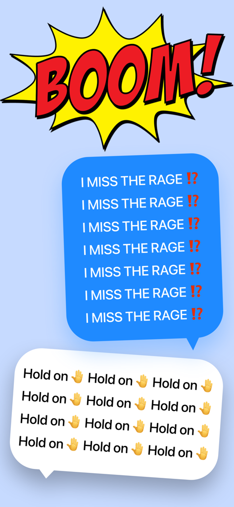 Copy Paste Keyboard: Auto Text - Una interfaz de chat que muestra fragmentos de texto repetidos y un gráfico de explosión para mensajería rápida