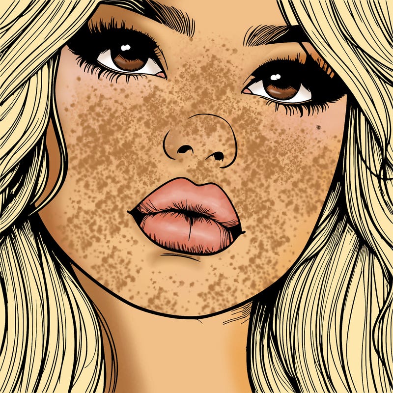 really realistic girl with lips