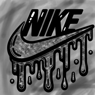 dripping nike logo