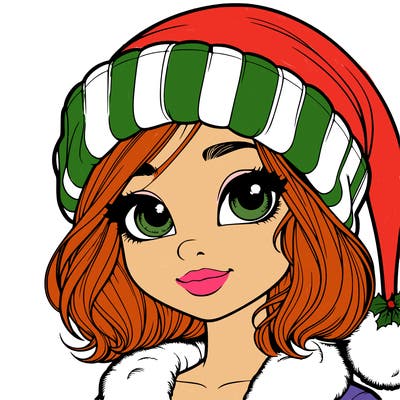 realistic christmas girl