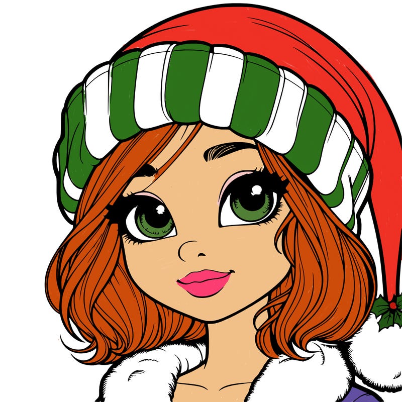 realistic christmas girl