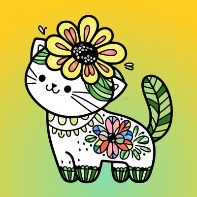 flower cat
