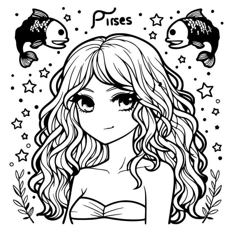 pisces girl realistec