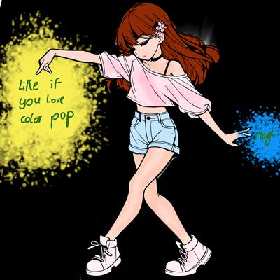 realistic girl danceing