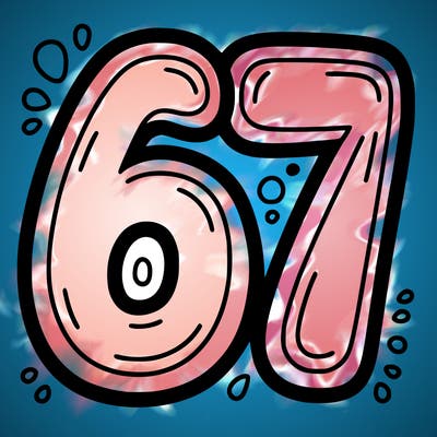 the number 67
