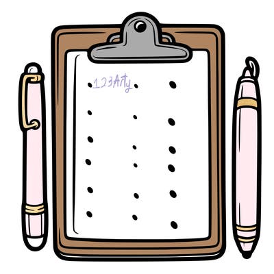 blank clip board with pen