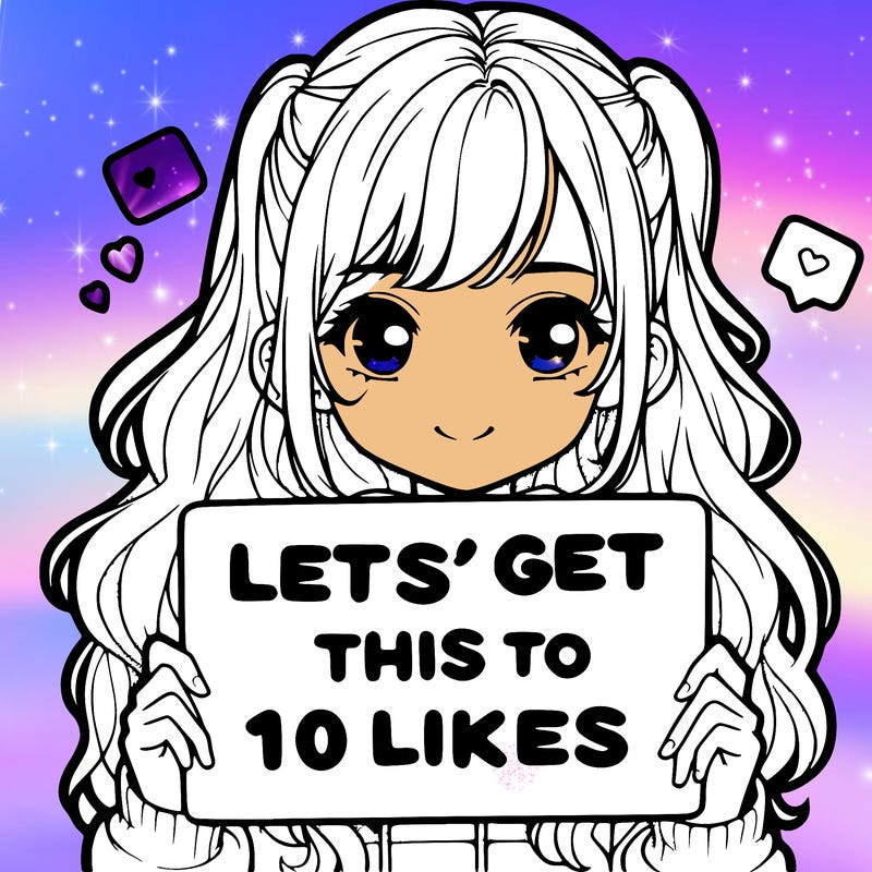 girl holding up sign that says let’s get this to 10 likes realistic