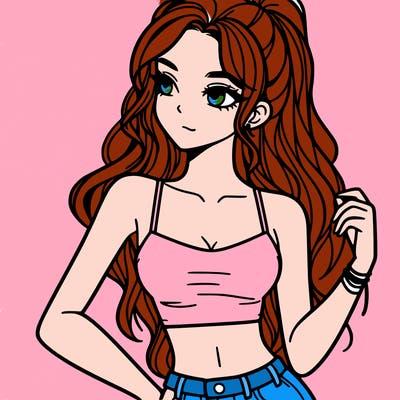 girl in crop top