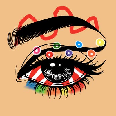 eye closed realistic