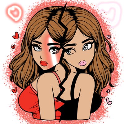 realistic girl split