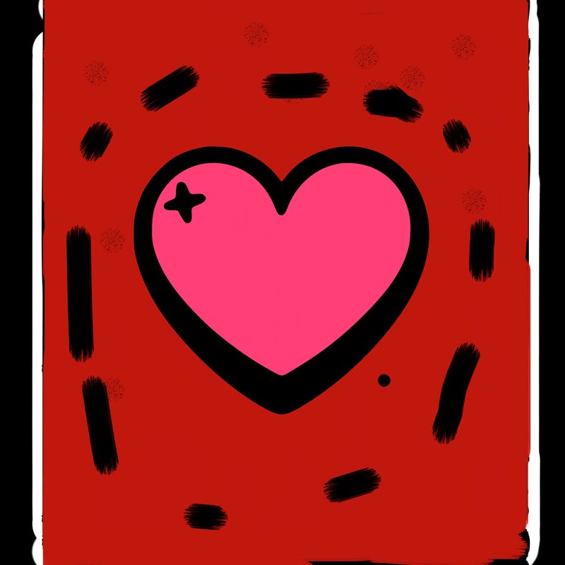 a blank heart with a blank background