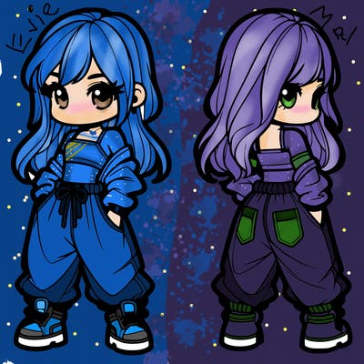 girl in crop top and baggy pants