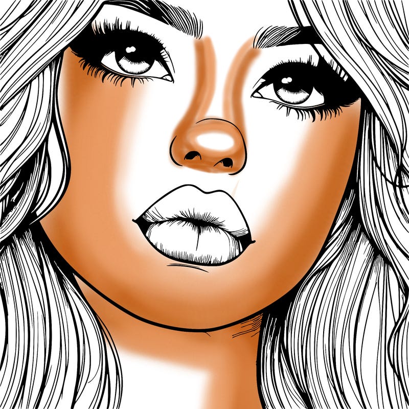 really realistic girl with lips