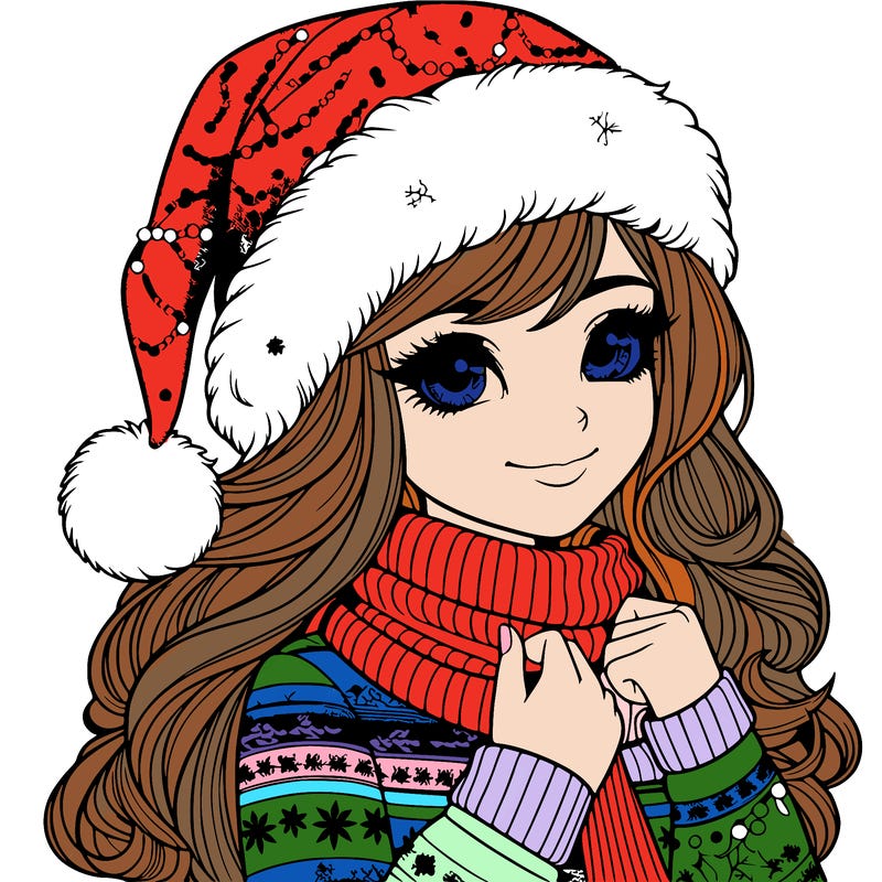 realistic christmas girl