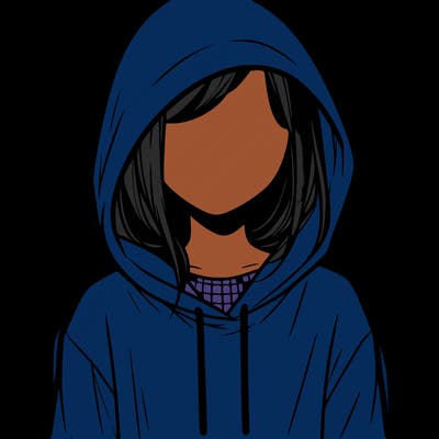 faceless girl in hoodie