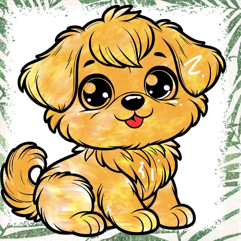 cute small fuzzy puppy boy realistic