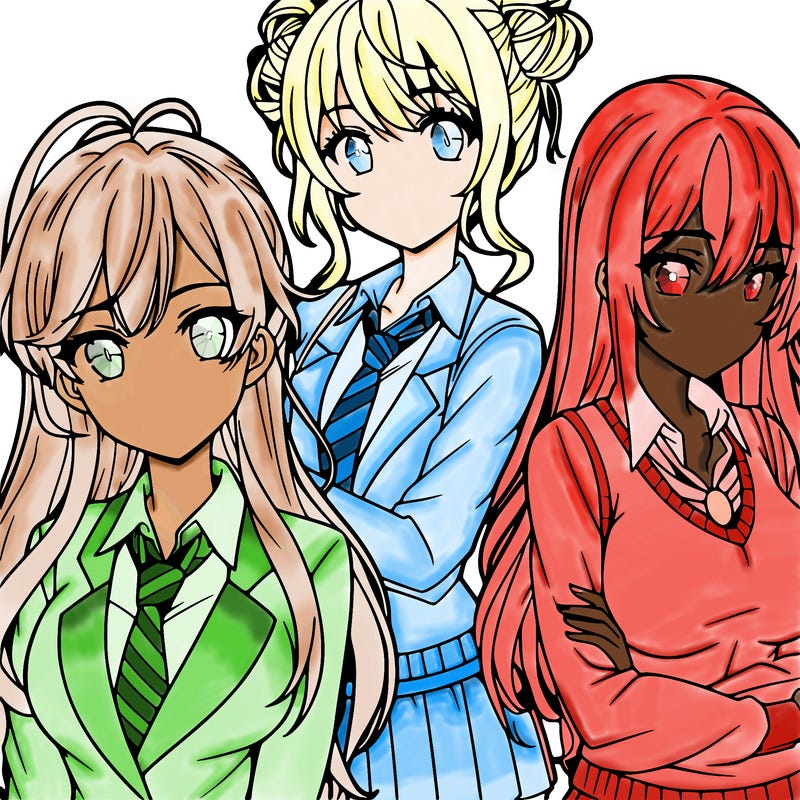 anime girls teenagers