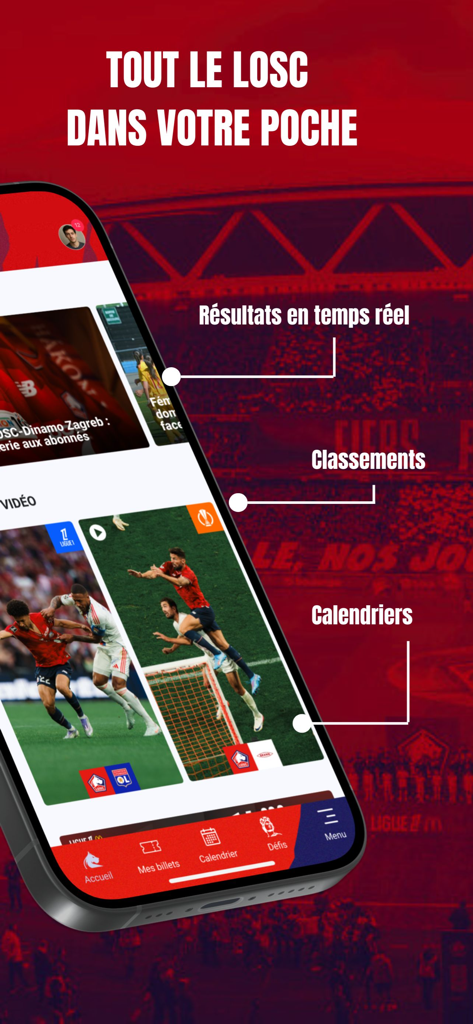 LOSC - 실시간 경기 결과, 리그 순위 및 비디오 하이라이트를 보여주는 LOSC 공식 모바일 앱