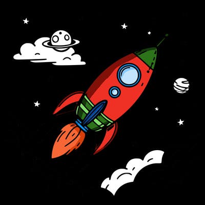 rocket in space
