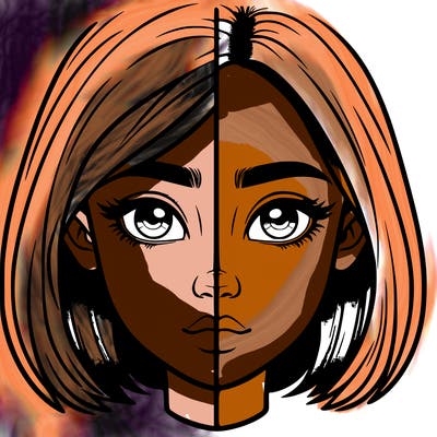 realistic girl split