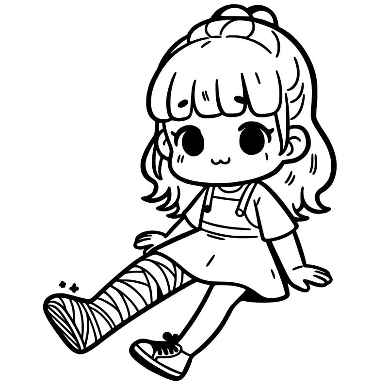 girl with broken leg