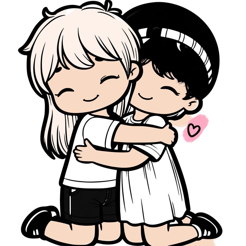hugging boy and girl