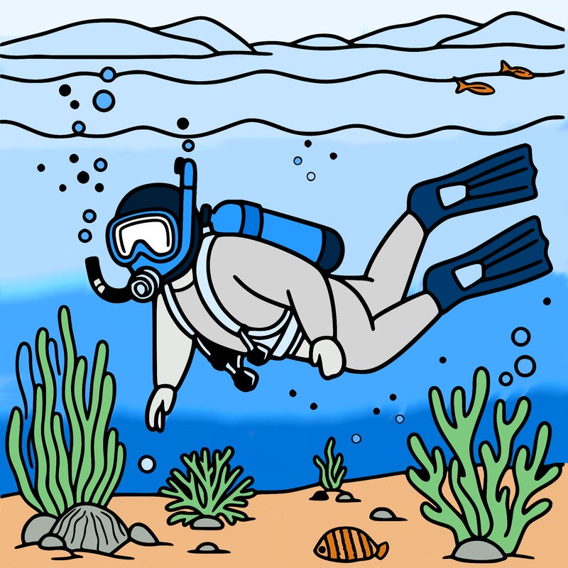 scuba diverse in the ocean
