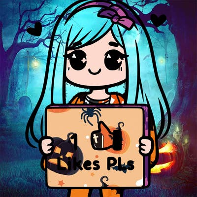 girl holding a sign saying 10 likes pls