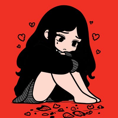 a girl after a breakup