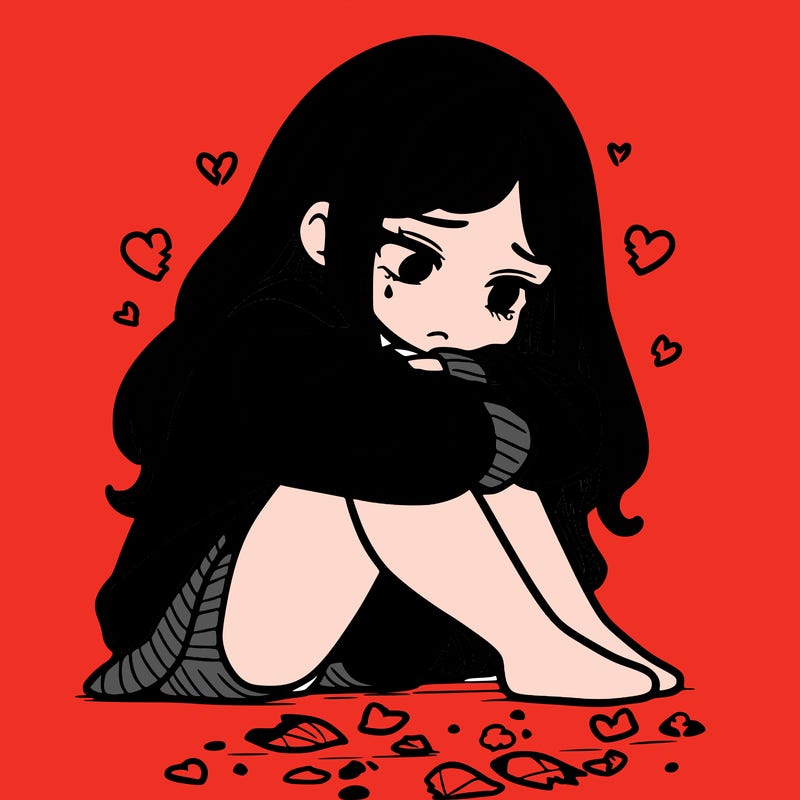 a girl after a breakup