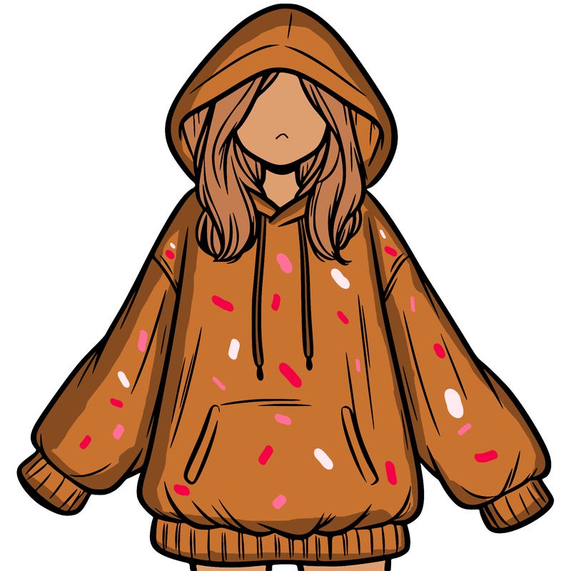 girl in oversized hoodie