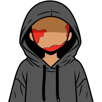 faceless girl in hoodie