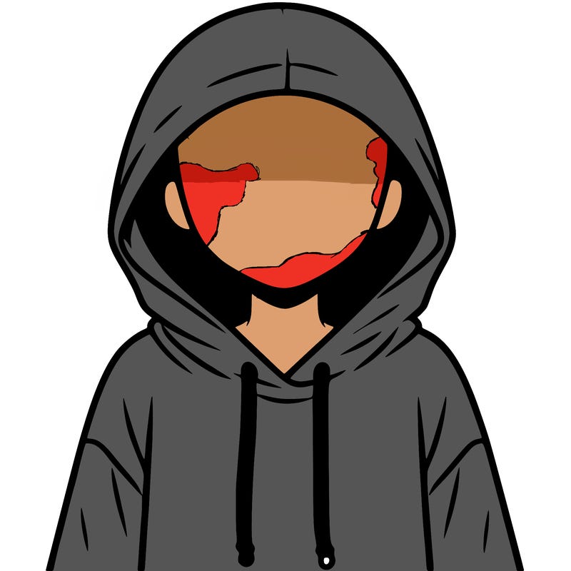faceless girl in hoodie
