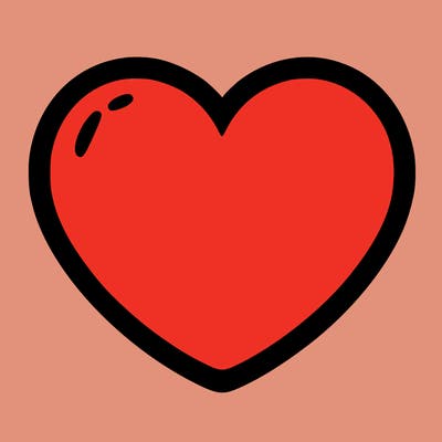 a blank heart