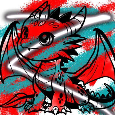 fierce baby night dragon