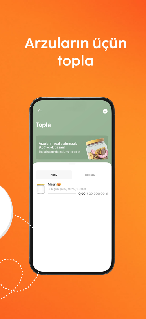 UBank by Unibank - Screenshot della funzione obiettivo di risparmio dell'app UBank che mostra i progressi verso l'acquisto di un'auto.