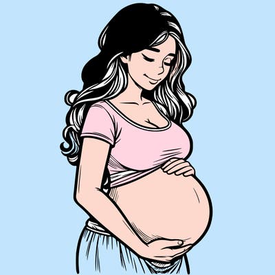 woman heavily pregnant realistic