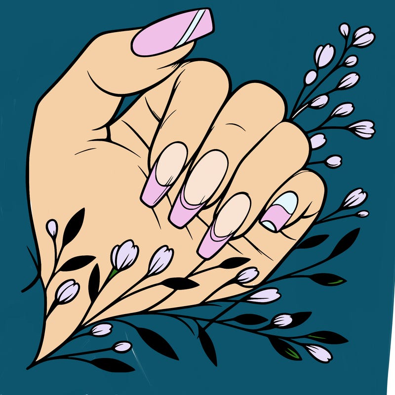 nails with french tip