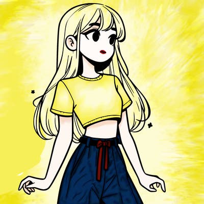 girl in a cute crop top