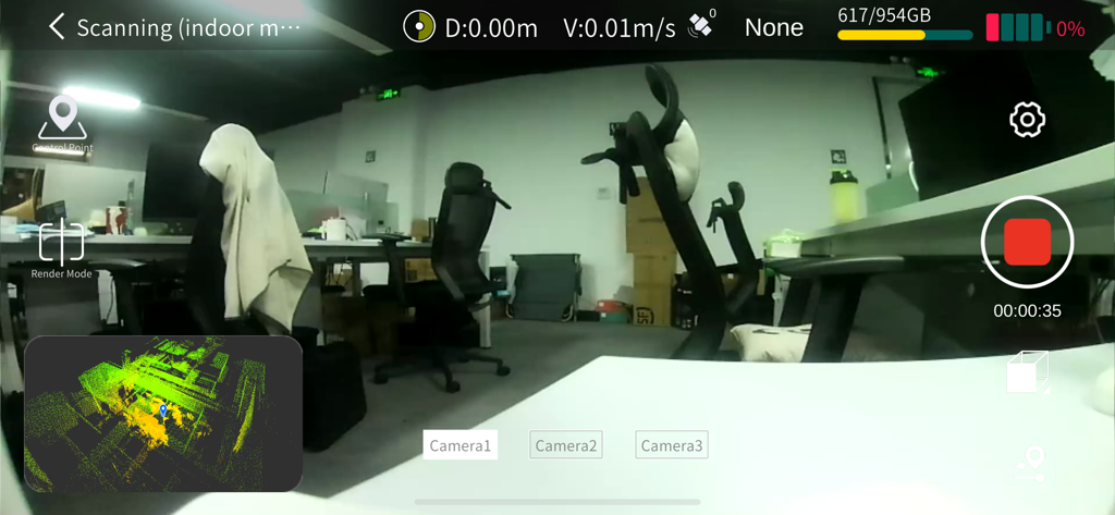 Real-time indoor LiDAR scanning and 3D point cloud visualization