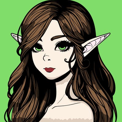 elf girl realistic dark fantasy