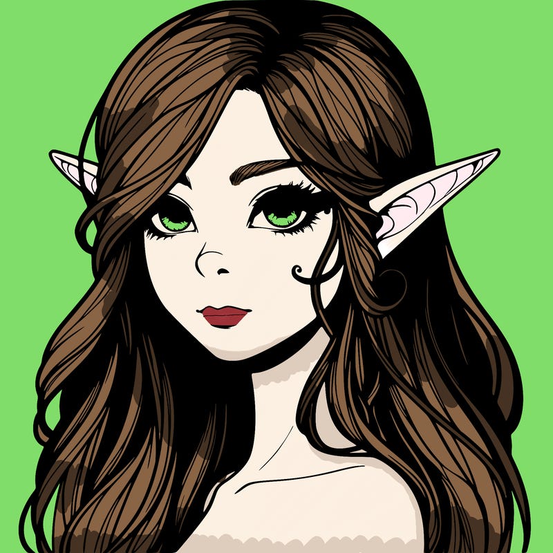 elf girl realistic dark fantasy