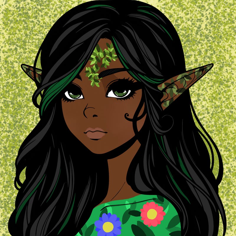 elf girl realistic dark fantasy