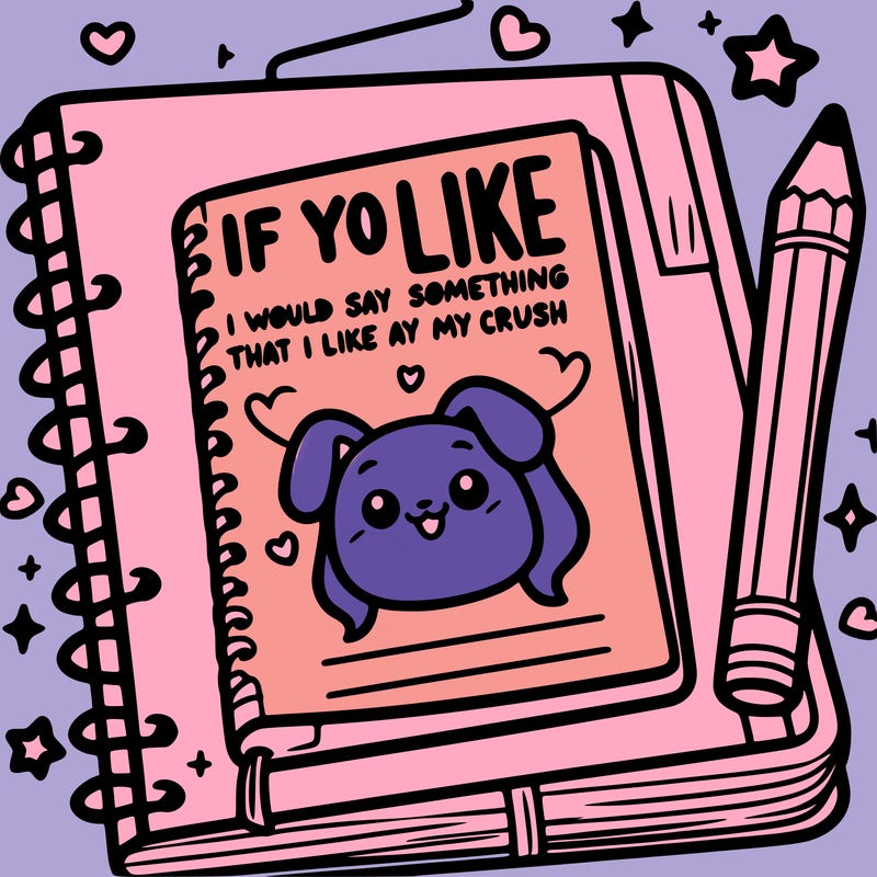 a notebook that says if you like, i would say something that like about my crush