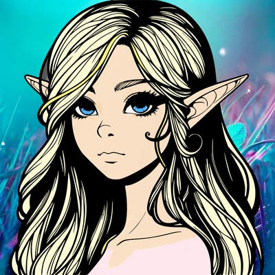 elf girl realistic dark fantasy