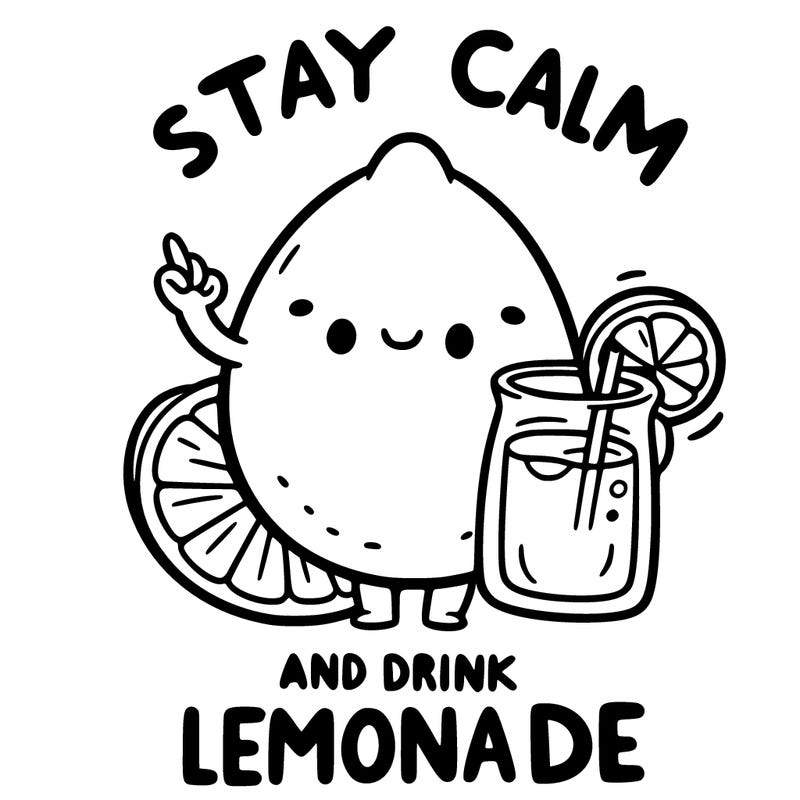 stay calm and drink lemonade