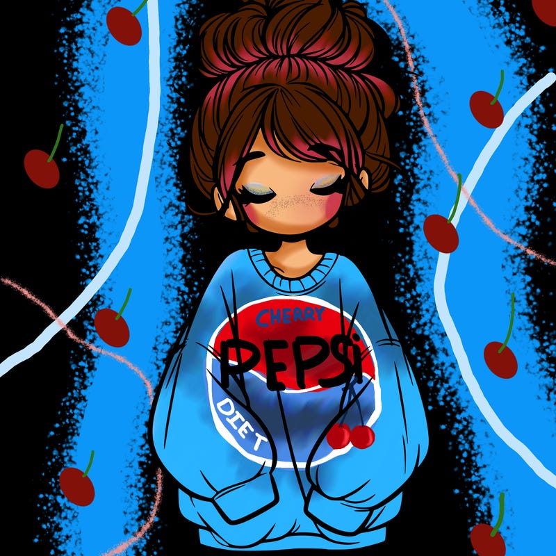 girl with baggy sweatshirt and messy bun