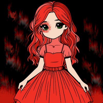 realistic girl with a dress